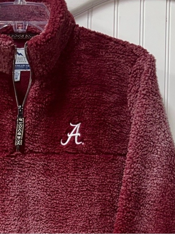 Alabama Sherpa Fleece Pullover Sweatshirt M Football Basketball Crimson Tide Alabama Sherpa Fleece Pullover Sweatshirt M Football Basketball Crimson Tide